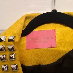 Azalea Wang Yellow Leather Jacket